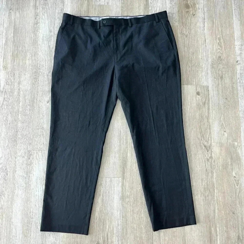 Mens Van Heusen Black Dress Pants - 44x32